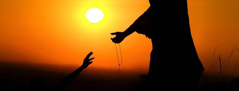 Silhouette Of A Helping Person And God Helps Those Who Help Themselves