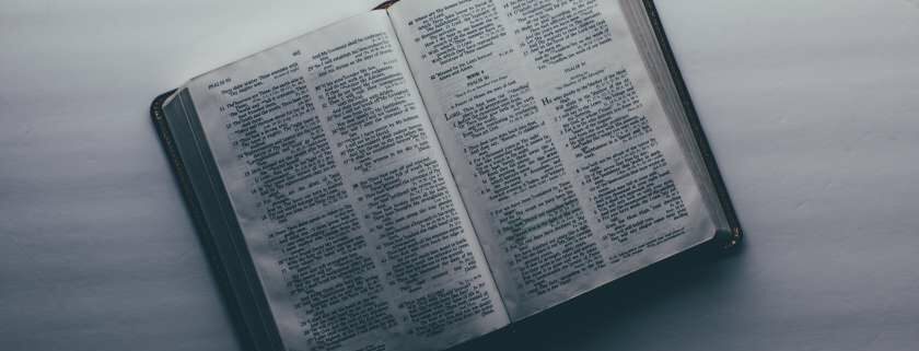 bible on white table