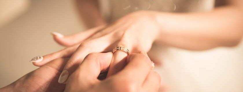 wearing wedding ring finger