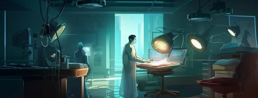 person typing in a surgery room and prayers for surgery