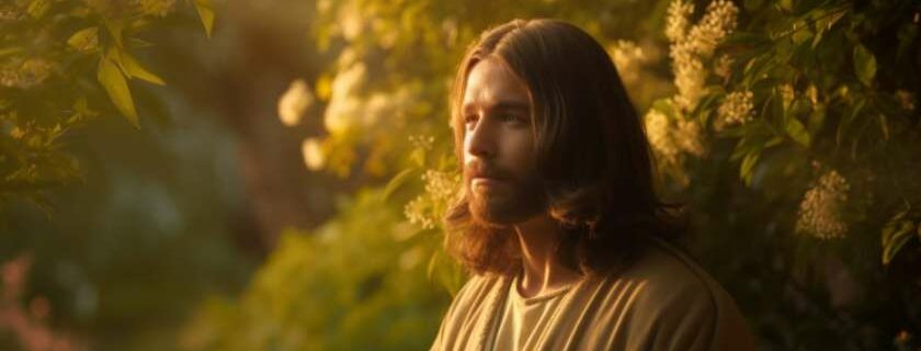 jesus in a garden