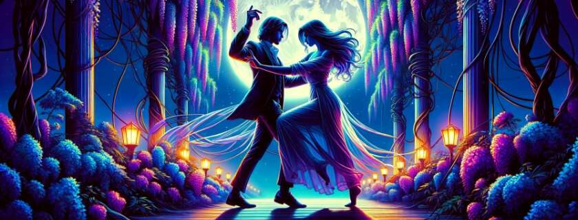 two individuals entangled in a passionate dance