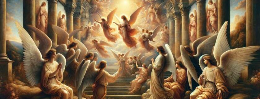 renaissance style painting of angels in the bible